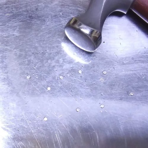 Judy Larson's Fun Shapes Fish Hook Earrings - , Contemporary Wire Jewelry, Butane Torch, Soldering, Solder, Design, Use a 1.5mm hole punch to punch small metal dots in 22 or 24 gauge metal scrap.